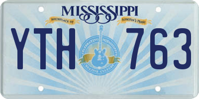 MS license plate YTH763