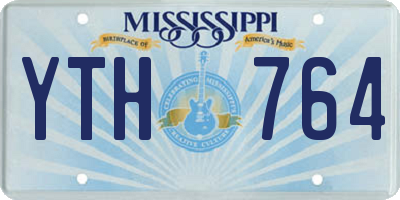 MS license plate YTH764