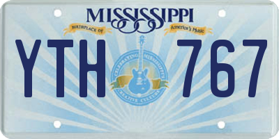 MS license plate YTH767