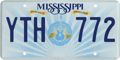 MS license plate YTH772