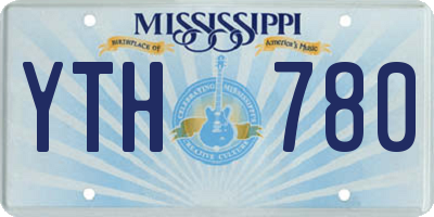 MS license plate YTH780