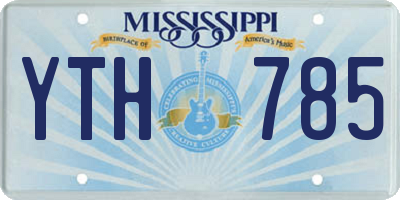 MS license plate YTH785