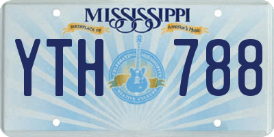 MS license plate YTH788