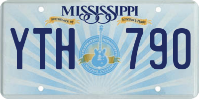 MS license plate YTH790
