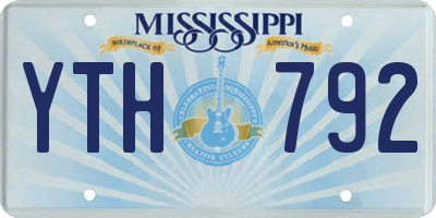 MS license plate YTH792