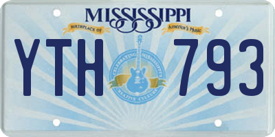 MS license plate YTH793
