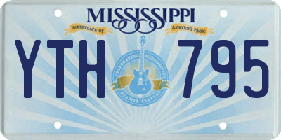 MS license plate YTH795