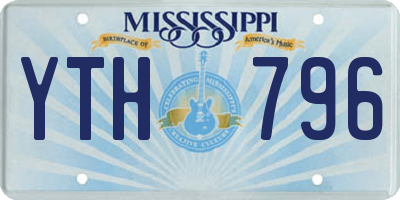 MS license plate YTH796