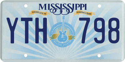 MS license plate YTH798