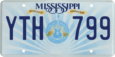 MS license plate YTH799