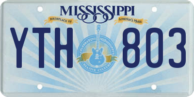 MS license plate YTH803