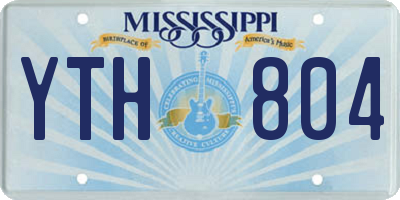 MS license plate YTH804