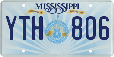 MS license plate YTH806