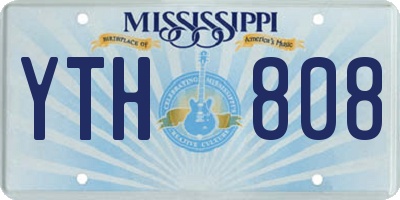 MS license plate YTH808