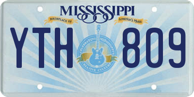 MS license plate YTH809