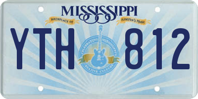 MS license plate YTH812