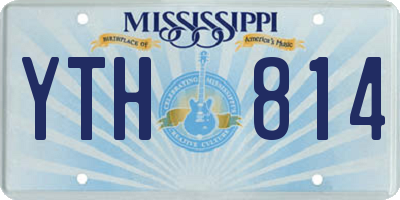 MS license plate YTH814
