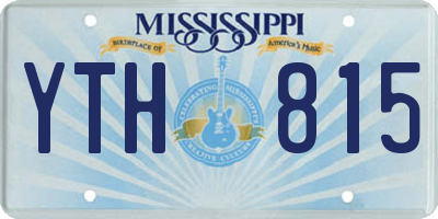 MS license plate YTH815