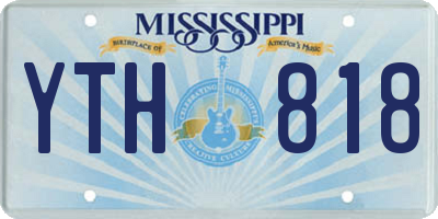 MS license plate YTH818