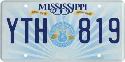 MS license plate YTH819
