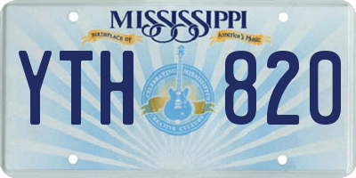 MS license plate YTH820
