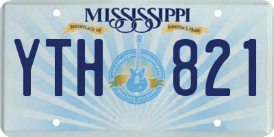 MS license plate YTH821