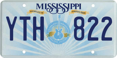MS license plate YTH822