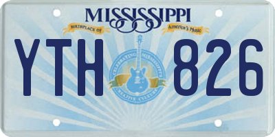 MS license plate YTH826