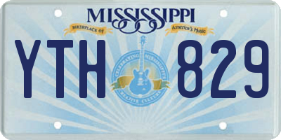 MS license plate YTH829