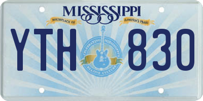 MS license plate YTH830
