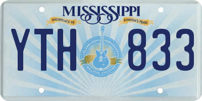 MS license plate YTH833
