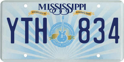 MS license plate YTH834