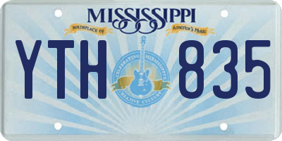 MS license plate YTH835