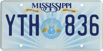 MS license plate YTH836