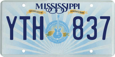 MS license plate YTH837