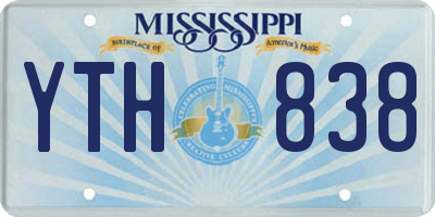 MS license plate YTH838