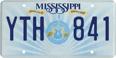 MS license plate YTH841