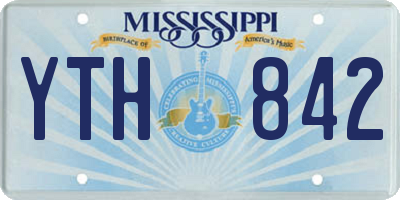 MS license plate YTH842