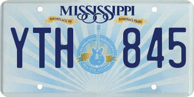 MS license plate YTH845