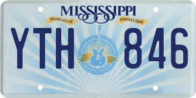 MS license plate YTH846