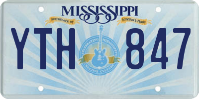 MS license plate YTH847