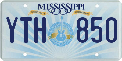 MS license plate YTH850