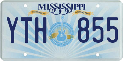 MS license plate YTH855