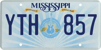 MS license plate YTH857