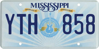 MS license plate YTH858