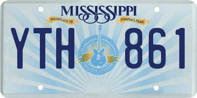 MS license plate YTH861