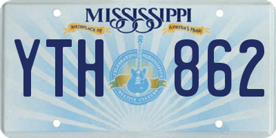 MS license plate YTH862