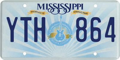 MS license plate YTH864