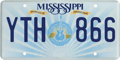 MS license plate YTH866