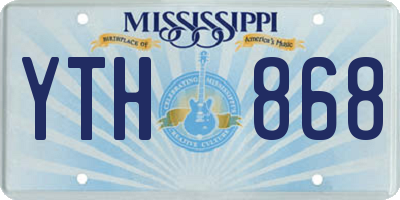 MS license plate YTH868